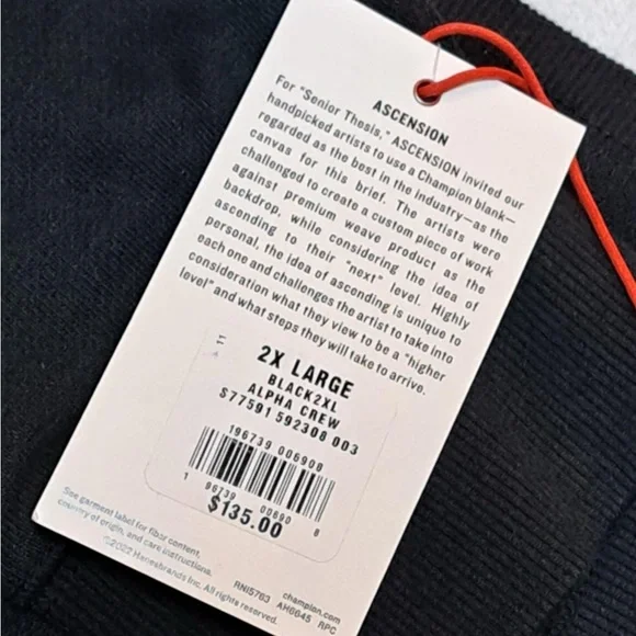 CHAMPION - ANGELO BAQUE "SENIOR THESIS" UBER LOPEZ ALPHA CREWNECK - XXL